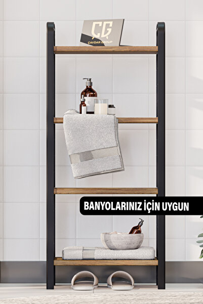 Çavdar Group Fifty Banyo Düzenleyici Lüks 40 Cm Mutfak Rafı Banyo Dolabı Çok Amaçlı Dolap 4 Katlı Düzenleyici