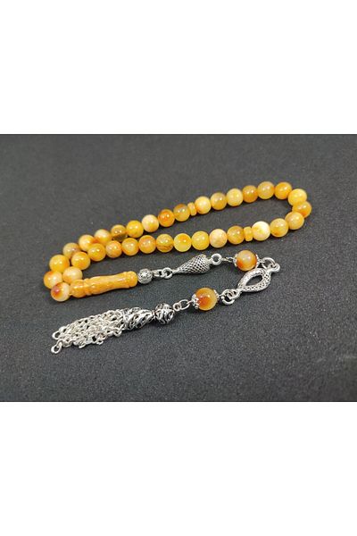 İskeçe Exclusive Clamshell Cemil Master's Artifact with Silver Tassels 13.60 Gr. Litfanya Rock Drop Certified 6572