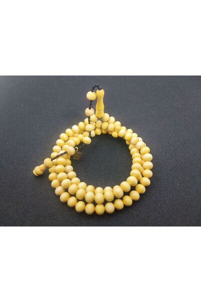 İskeçe Exclusive Halil Hilmi Master - Dry Turning Old Process Orange Prayer Rosary 6450 Certified