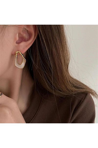 DEMOKAN Women's Earrings Enameled Earrings