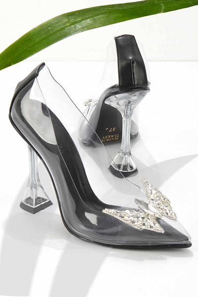 Bambi Pantofi rochii de seară pentru femei negre K 01606041009