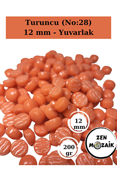 Zen Mozaik Sanatsal Mozaik Çalışmalarınız için 12 x12 mm - Yuvarlak Cam Mozai...