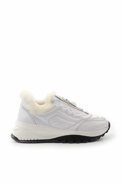 Bambi Tenis de damă din piele naturală albă K 01410055003