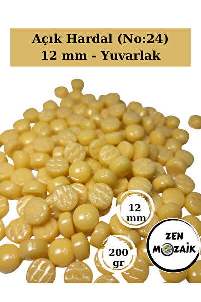 Zen Mozaik Sanatsal Mozaik Çalışmalarınız için 12 x12 mm - Yuvarlak Cam Mozai...