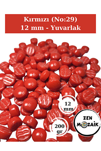 Zen Mozaik Sanatsal Mozaik Çalışmalarınız için 12 x12 mm - Yuvarlak Cam Mozai...