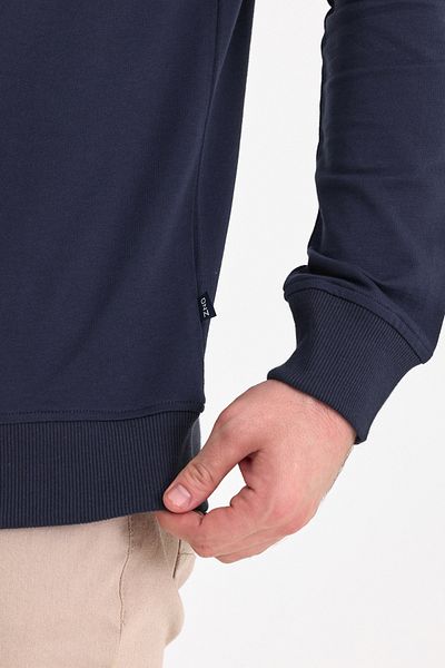 OZNGİYİM 2 Thread 100% Cotton Navy Blue Sweatshirt