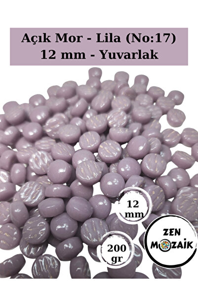 Zen Mozaik Sanatsal Mozaik Çalışmalarınız için 12 x12 mm - Yuvarlak Cam Mozai...