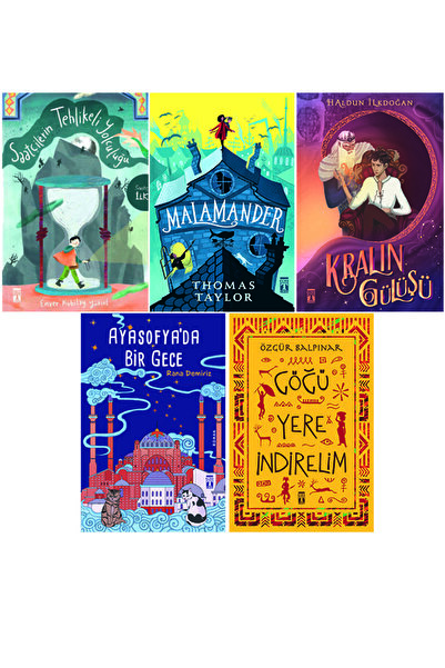 Genç Timaş 5. 6. 7. Sınıf Okuma Seti 5 Kitap Saatçilerin Tehlikeli Yolculuğu-...