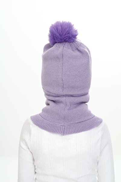 Sevimli 4-10 Years Girl's Beanie Neck Collar Snow Mask