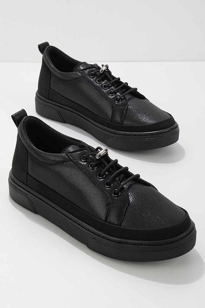 Bambi Schwarze Glitzer-Freizeitschuhe für Damen K01763222278