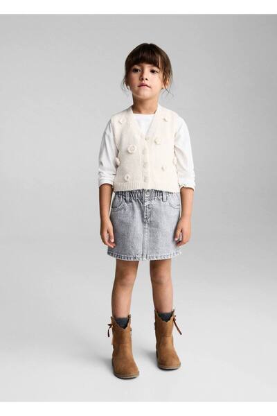 MANGO Baby Short denim skirt