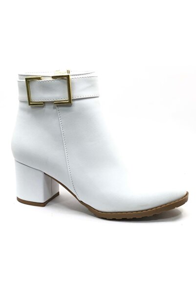 KOCAMANLAR Класичні білі жіночі чоботи - Feles Tokalı