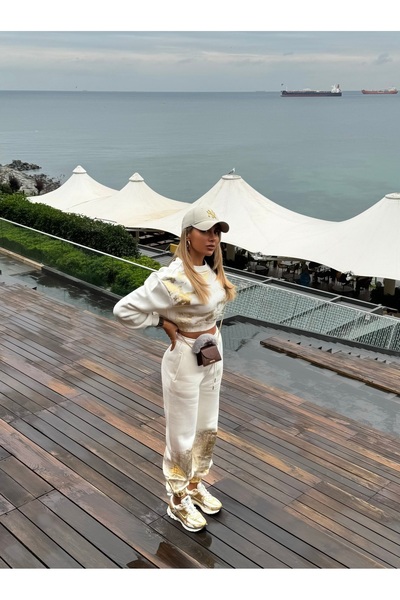 Butik Gold baskılı eşofman takımı