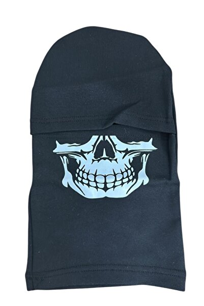 MASKE Kuru Kafa İskelet Desenli Motorcu Termal Balaklava Kar Maskesi