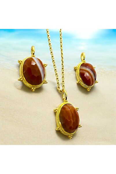 Büke Doğaltaş Tasarım Kaplumbağa Çerçeveli Çelik Doğaltaş Kolye Ucu Zincirsiz