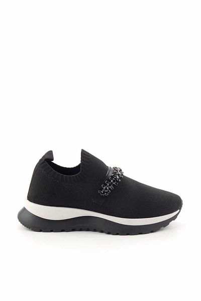 Bambi Black Knitwear Women's Sneaker K01673050882