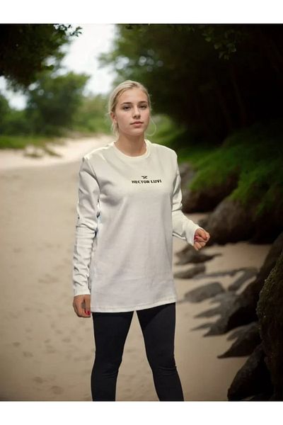 JANES Μακρυμάνικο μπλουζάκι Unisex Crew Neck - Λευκό