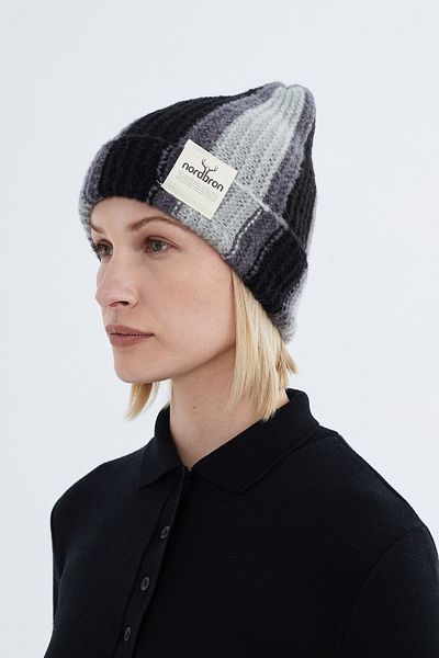 Nordbron Black Acrylic Block Soft Knitwear - Stretchy Fold Winter Basic Line with Logo