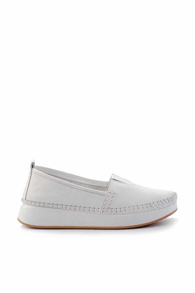 Bambi Weiße Damen-Freizeitschuhe aus echtem Leder K 01908008503