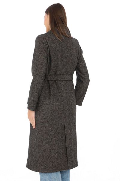 MODAVERA Fish Back Cashmere Long Cashmere Coat - Brown