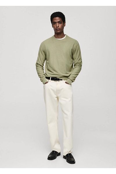 MANGO Man Microstructure Cotton Knitwear Sweater
