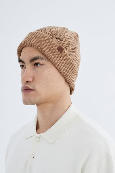Nordbron Men's Ribbed Beret - Soft Cotton, Stretchy Double Fold Winter Knitwear Cordec