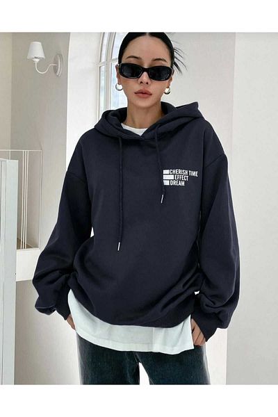 UNCİA OUTDOORS Unisex Cherish Time Oversize Sweatshirt - Printed