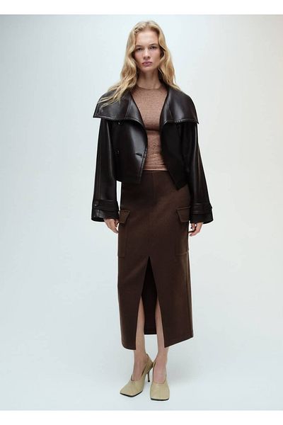 MANGO Woman Тениска с декоративни шевове