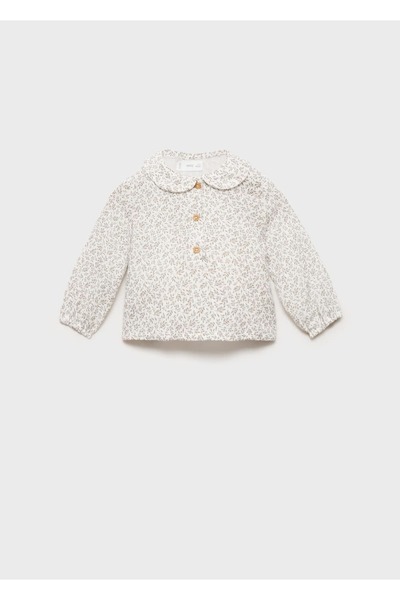 MANGO Baby Desenli pamuklu bluz