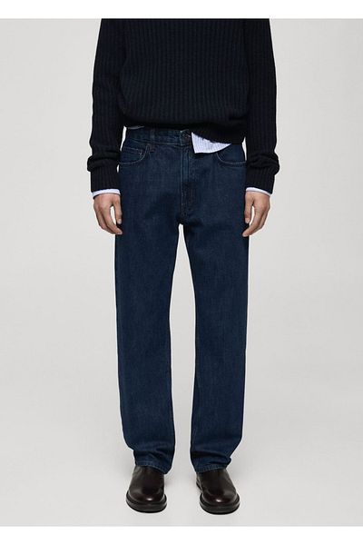 MANGO Man Pantaloni de blugi Moby Straight Cut Dark Wash