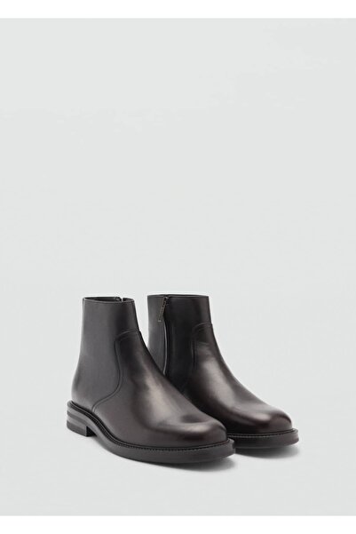 MANGO Man Stiefeletten aus Leder mit Reißverschluss