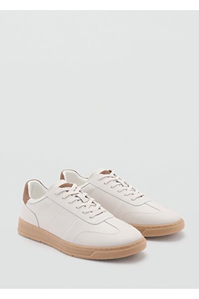 MANGO Man Adidași din piele cu inserții contrastante
