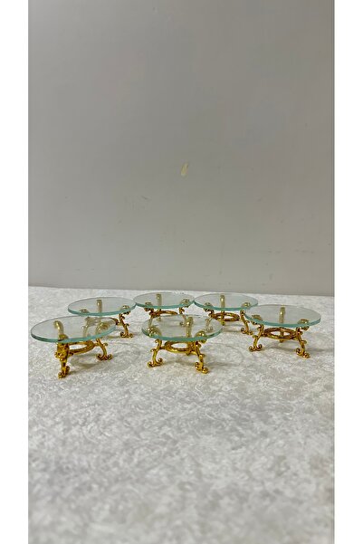 USD HOME 6 قطع قهوة جانبية من الزجاج المكرون دراجيليك