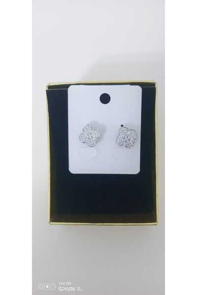 NİSA HOME Rodyumlu Zirkon Taşlı Papatya Modeli Tragus Helix Piercing Küpe Sgtl12205rodaj