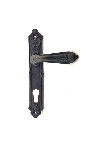 Skygo مقبض باب ييل من النحاس المزخرف على الطراز العتيق - 240 × 40 مم، أكسيد