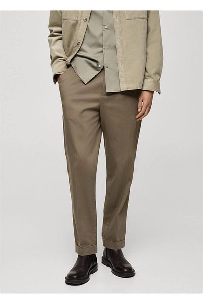 MANGO Man Pants with Curved Legs
