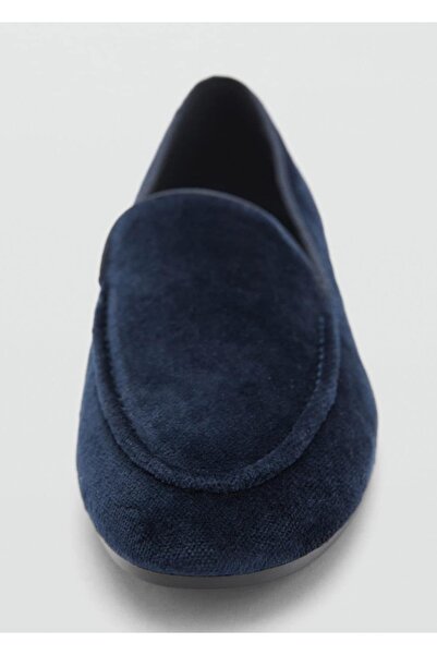 MANGO Woman Kadife mokasen ayakkabı