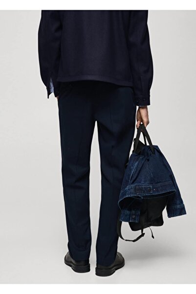 MANGO Man Düz kesim pilili pantolon