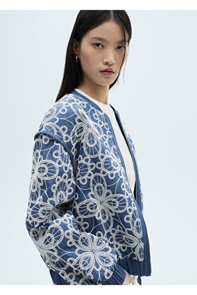 MANGO Woman Floral Embroidered Cotton Jacket