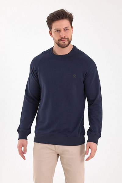 OZNGİYİM 2 Thread 100% Cotton Raglan Sleeve Navy Blue Sweatshirt