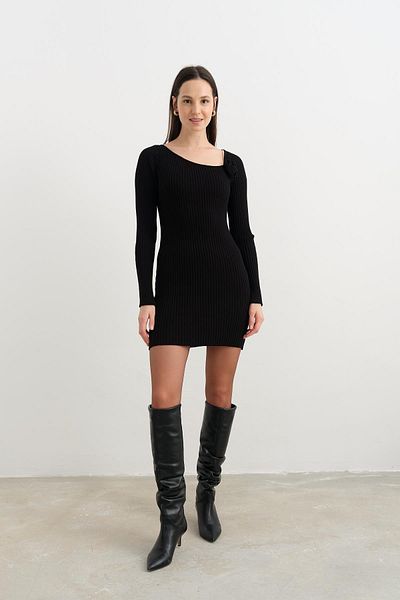 Qutu Butik 90182 ROCHIE TRICO CU FĂRĂ CU MÂNECĂ ȘI MOTIF DE FLORI