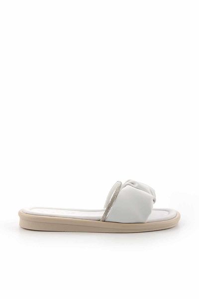 Bambi Women's White Slippers - K 04257021009