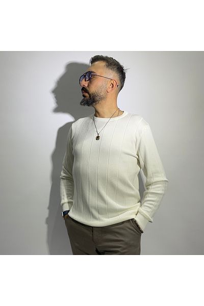 higo Ανδρικό πουλόβερ με μοτίβο κάθετης γραμμής