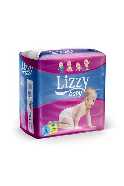 Lizzy Lizzy Baby Diapers - No:3 11 Pieces Model