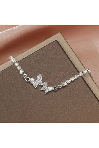 Home Women's Elegant Butterfly Stone Bracelet – Sparkling and Stylish Design