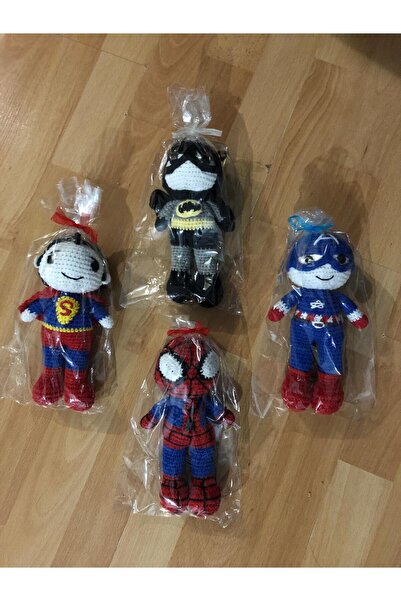 HobiDünyasıElif Amigurumi El Yapımı Organik Kaptan America Süper Kahraman  (C...