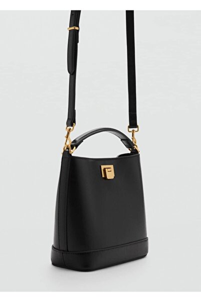 MANGO Woman Μίνι τσάντα shopper με μεταλλικές λεπτομέρειες