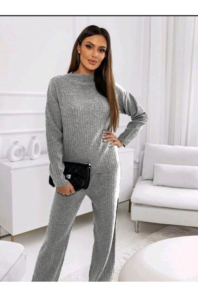 MRA Fashion Women's Long Sleeve Knitwear Double Set