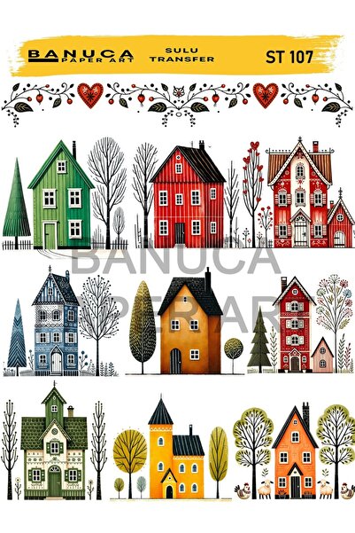 Banuca Paper Art Sulu Transfer Kağıdı Banuca-st-107 25×35 Cm