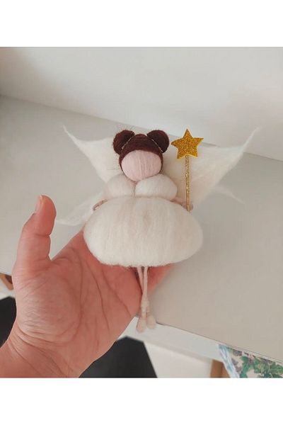 Tasarım Felt Doll, Fairy Doll, Angel Doll, Wool Felt Fairy Doll